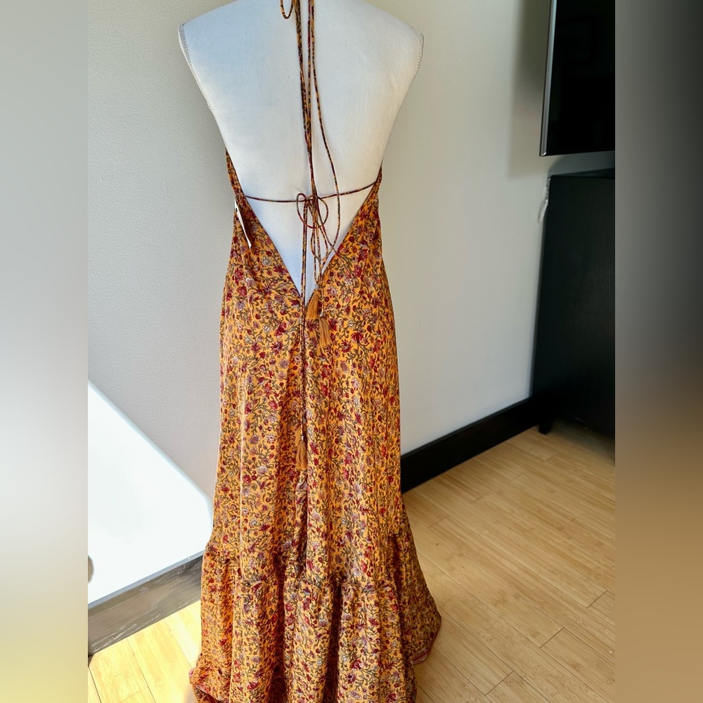Boho Floral Halter Maxi Dress, NWT - Picture 2 of 8